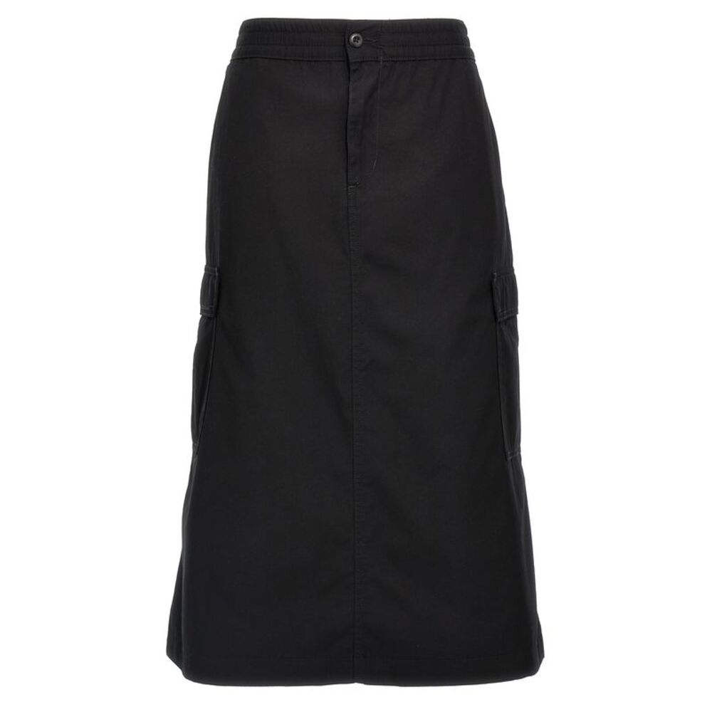 Carhartt Wip Black Cotton Midi Women's Skirt